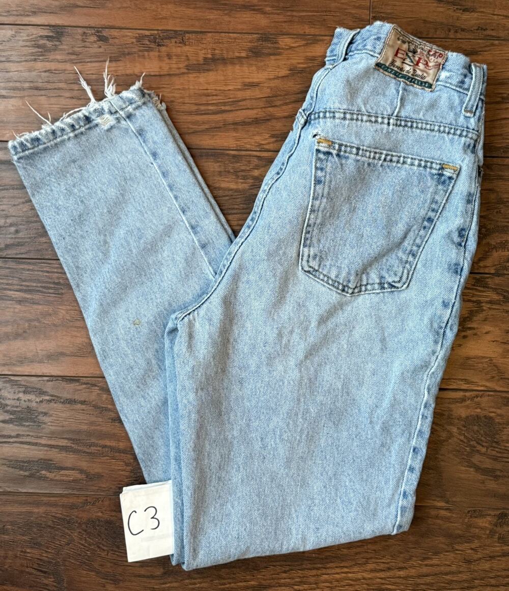 Vintage 90s EXP Express High Rise Mom Jeans USA Made 100% Cotton Denim Size 9/10
